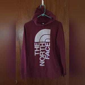 The North Face Burgundy Hoodie Sz Xl